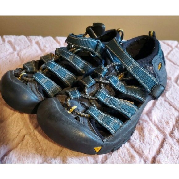 SOLDBoy's KEEN Blue/Yellow Hook & Loop Sandals, Size 11 - Picture 1 of 6